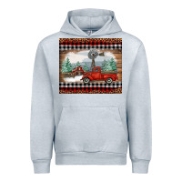 Heather Grey christmas farm and truck Urban Hoodie - RanaPortraitStore