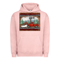 Pigment Salmon christmas farm and truck Urban Hoodie - RanaPortraitStore