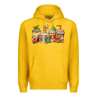 Lemon christmas gingerbread coffee cups Premium Hoodie - Zillion Design Studio