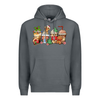 Rock christmas gingerbread coffee cups Premium Hoodie - Zillion Design Studio