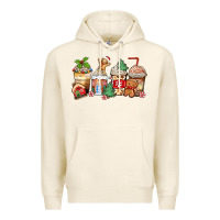 Tofu christmas gingerbread coffee cups Premium Hoodie - Zillion Design Studio