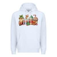 White christmas gingerbread coffee cups Premium Hoodie - Zillion Design Studio