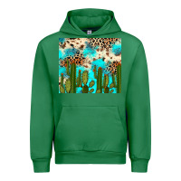 Emerald cactus turquoise leopard cowhide tumbler rana Urban Hoodie - RanaPortraitStore