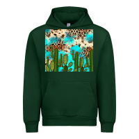 Forest Green cactus turquoise leopard cowhide tumbler rana Urban Hoodie - RanaPortraitStore