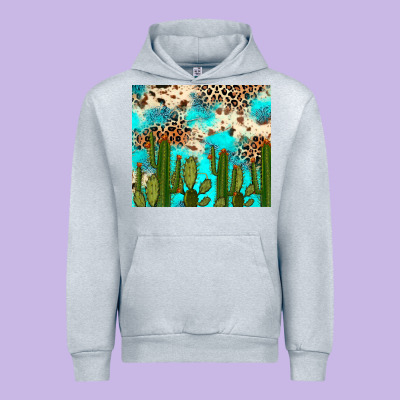Urban Hoodie cactus turquoise leopard cowhide tumbler rana