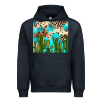 Navy cactus turquoise leopard cowhide tumbler rana Urban Hoodie - RanaPortraitStore
