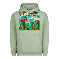 Pigment Oil Green cactus turquoise leopard cowhide tumbler rana Urban Hoodie - RanaPortraitStore