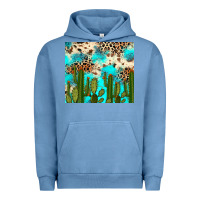 Pigment Pebble Blue cactus turquoise leopard cowhide tumbler rana Urban Hoodie - RanaPortraitStore