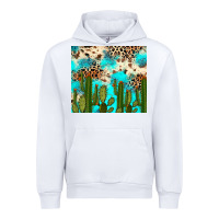 White cactus turquoise leopard cowhide tumbler rana Urban Hoodie - RanaPortraitStore