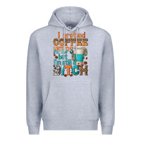 Heather Grey i pretend coffee helps but im stil a bitch Premium Hoodie - texasbilliewilder