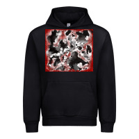 Black cowhide glitter tooled leather Urban Hoodie - RanaPortraitStore