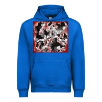Cobalt cowhide glitter tooled leather Urban Hoodie - RanaPortraitStore