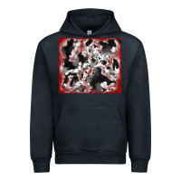Navy cowhide glitter tooled leather Urban Hoodie - RanaPortraitStore