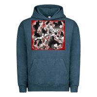 Pigment Midnight Navy cowhide glitter tooled leather Urban Hoodie - RanaPortraitStore