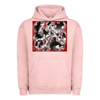 Pigment Salmon cowhide glitter tooled leather Urban Hoodie - RanaPortraitStore