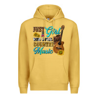 Antique Gold just a girl who loves country music Premium Hoodie - texasbilliewilder