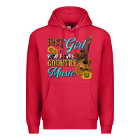 Cardinal just a girl who loves country music Premium Hoodie - texasbilliewilder
