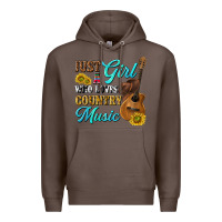 Coffee just a girl who loves country music Premium Hoodie - texasbilliewilder