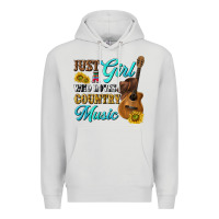 Dove Grey just a girl who loves country music Premium Hoodie - texasbilliewilder