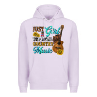 Lilac just a girl who loves country music Premium Hoodie - texasbilliewilder