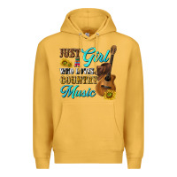 Mustard just a girl who loves country music Premium Hoodie - texasbilliewilder