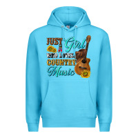 Ocean Blue just a girl who loves country music Premium Hoodie - texasbilliewilder