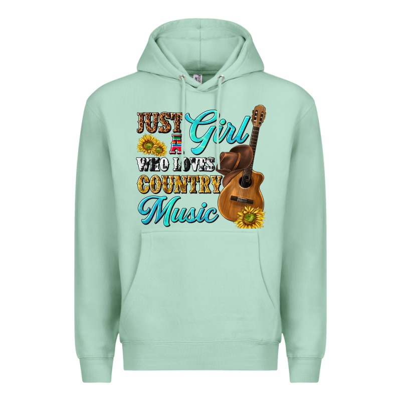 Just A Girl Who Loves Country Music Premium Hoodie by texasbilliewilder | Teevron