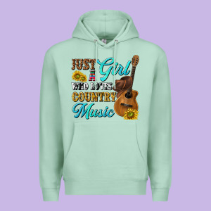 Just A Girl Who Loves Country Music Premium Hoodie Designed By Texasbilliewilder