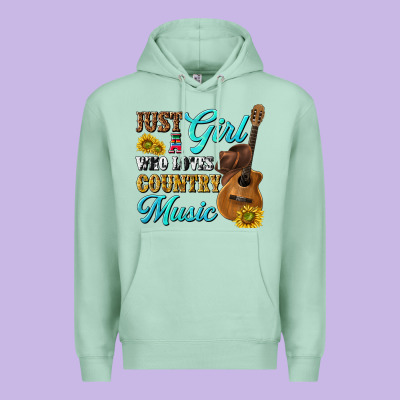 Premium Hoodie just a girl who loves country music