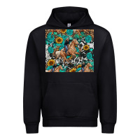 Black cowgirl sunflower turquoise Urban Hoodie - RanaPortraitStore