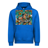Cobalt cowgirl sunflower turquoise Urban Hoodie - RanaPortraitStore