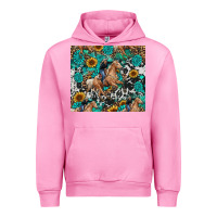 Fuchsia Pink cowgirl sunflower turquoise Urban Hoodie - RanaPortraitStore