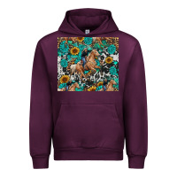 Mauve Wine cowgirl sunflower turquoise Urban Hoodie - RanaPortraitStore