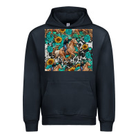 Navy cowgirl sunflower turquoise Urban Hoodie - RanaPortraitStore