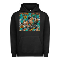 Pigment Black cowgirl sunflower turquoise Urban Hoodie - RanaPortraitStore