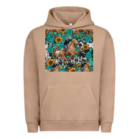 Pigment Burro cowgirl sunflower turquoise Urban Hoodie - RanaPortraitStore