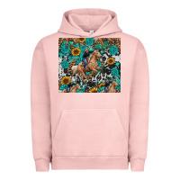 Pigment Salmon cowgirl sunflower turquoise Urban Hoodie - RanaPortraitStore