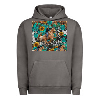 Pigment Tornado cowgirl sunflower turquoise Urban Hoodie - RanaPortraitStore