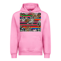 Fuchsia Pink cowhide leopard serape Urban Hoodie - RanaPortraitStore