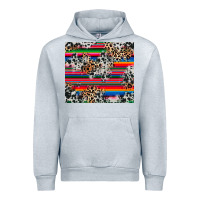 Heather Grey cowhide leopard serape Urban Hoodie - RanaPortraitStore