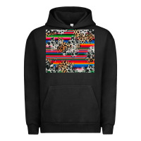 Pigment Black cowhide leopard serape Urban Hoodie - RanaPortraitStore
