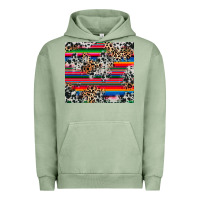 Pigment Oil Green cowhide leopard serape Urban Hoodie - RanaPortraitStore