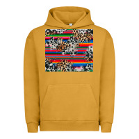 Pigment Peanut Butter cowhide leopard serape Urban Hoodie - RanaPortraitStore