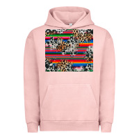 Pigment Salmon cowhide leopard serape Urban Hoodie - RanaPortraitStore