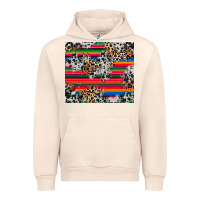 Sandshell cowhide leopard serape Urban Hoodie - RanaPortraitStore