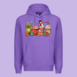Christmas Coffee Cups Premium Hoodie Designed By Zillion Design Studio
