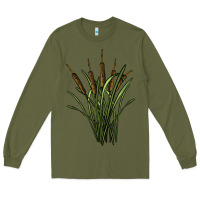 Army Green reeds Long Sleeve Tee - BarkalooDesign