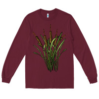Burgundy reeds Long Sleeve Tee - BarkalooDesign