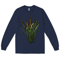 Navy reeds Long Sleeve Tee - BarkalooDesign