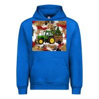 Cobalt christmas farm tractor Urban Hoodie - RanaPortraitStore
